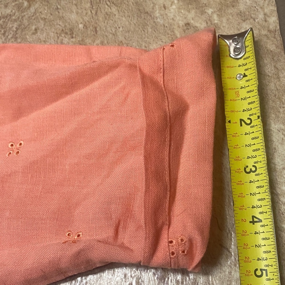Chelsea Studio Medium Linen-Cotton Blend Top in Peach - Picture 11 of 14